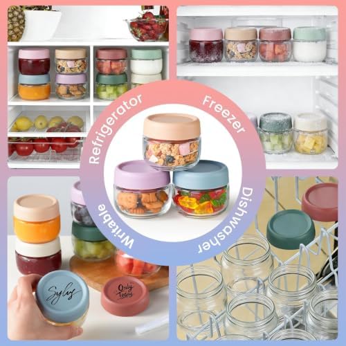Glass Baby Food Storage Containers, Baby Food Jars, 8 Pack Small Glass - Image 6
