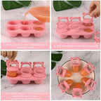 Popsicle Mold Baby Food Storage Container Food Freezing Tray Pink - Image 6
