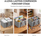 Large Canvas Baby Diaper Caddy Organizer - Image 7