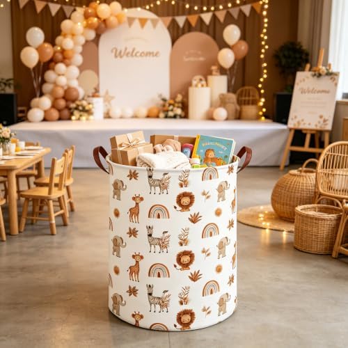 Boho animals Laundry Basket, Waterproof folding basket - Image 5