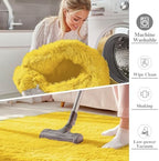 OLANLY Area Rugs for Living Room Bedroom, Machine Washable 4x5.9 ft Soft Fluffy - Image 2