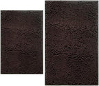 Bathroom Rugs Sets 2 Piece, Extra Soft Chenille Bath Mat Ultra Absorbent by BOANKODU