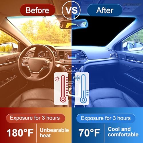 Car Windshield Sun Shade UV Reflector Foldable Front Window SUV - Image 3