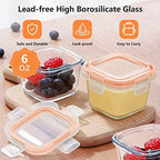 Luvan 6oz Baby Food Storage Containers, Baby Food Containers Glass Stackable - Image 3