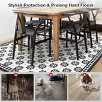 3' x 5' Waterproof Tile-Pattern Vinyl Hallway Runner Mat, Easy-Clean - Image 6
