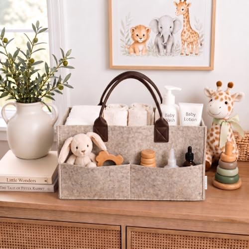 Felt Diaper Caddy Organizer, Nursery & Car Organizer - Image 4