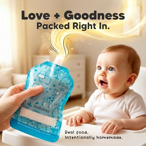 12-Pack Reusable Baby Food Pouches Refillable - Image 2