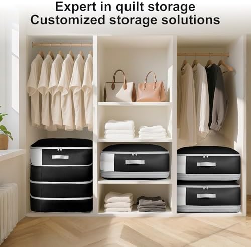 Comforter Storage Bag - 130L Large Capacity Blanket Storage Bags 4-Layer Ultra - Image 6
