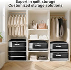 Comforter Storage Bag - 130L Large Capacity Blanket Storage Bags 4-Layer Ultra - Image 6