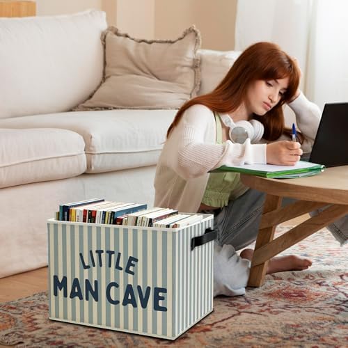 Little Man Cave Boys Storage Bins Box - Image 3