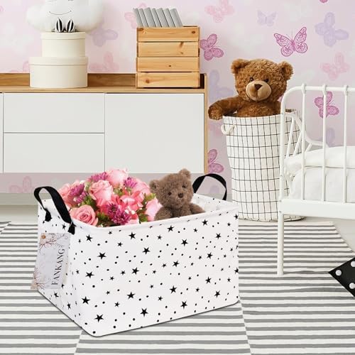 Rectangular Star Fabric Storage Basket - Image 3