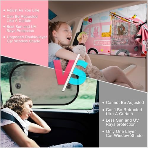 Car Window Shades, Cute Cartoon Auto Sunshades - Image 7