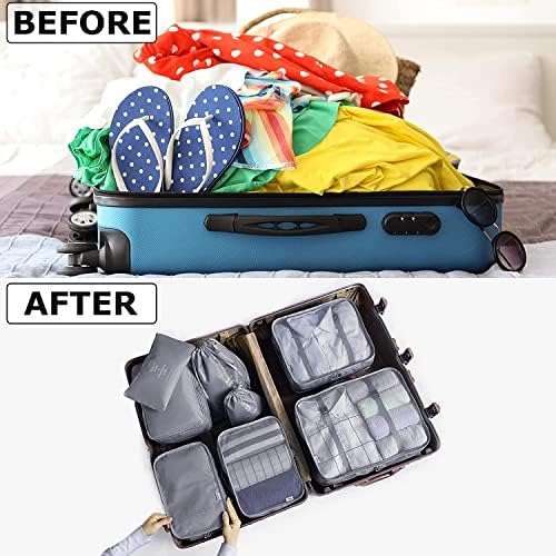 LANSKLBD 6/8 Set Packing Cubes for Suitcases Travel Luggage Packing Organizers - Image 3