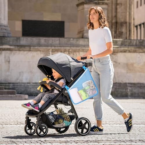 Accmor Universal Stroller Organizer, Side Sling Stroller Organizer, Mesh Cargo - Image 7
