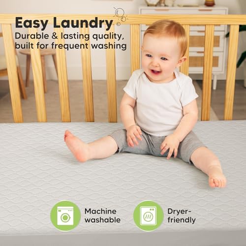 2pk Waterproof Crib Mattress Protector Cover Fitted 52x28 - Image 6