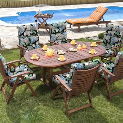 DYTXIII Outdoor High Back Chair Cushions Set of 2, Water Repellent Tufted - Image 7