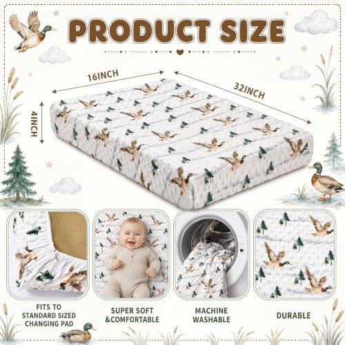 Smoothnovelty 3 Pcs Duck Baby Changing Pad Covers, Changing Table Cover - Image 2