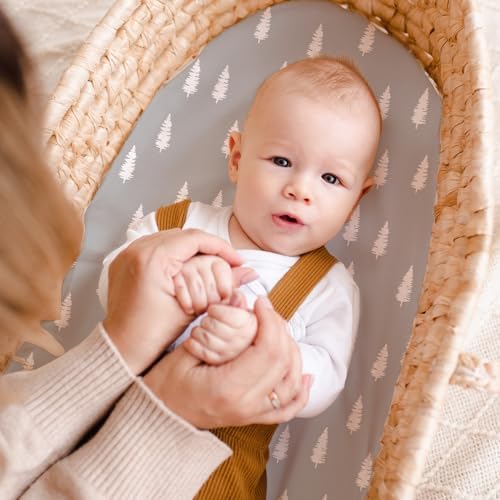 Baby Bassinet Sheets Girl Boy, 3 Pack Fitted Bassinet Sheet - Image 2