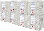 Storage Bags 8 Pack 100L Clothes Organization and Storage Containers by WiseLife