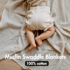 Muslin Swaddle Blankets for Newborn, 3 Pack Breathable Soft Receiving Blanket - Image 3