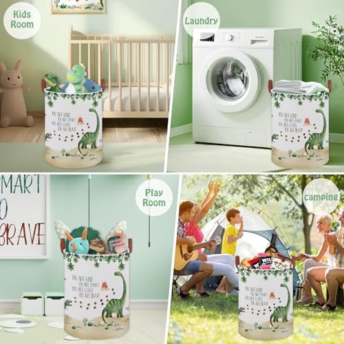 Dinosaur Nursery Decor Kids Laundry Basket Large Kid Storage Chest Trunk - Image 5