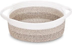 ABenkle Small Basket with Handles, Boho Decorative Rope Woven Dog Cat Toy by ABenkle