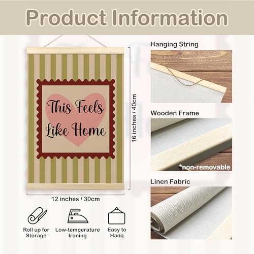TLESKE This Feels Like Home Wall Art Poster, Trendy Retro Cozy Wall Decor - Image 7