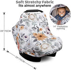 Rquite 4-in-1 Baby Car Seat Canopy, Stretchy Nursing Breastfeeding Cover - Image 2