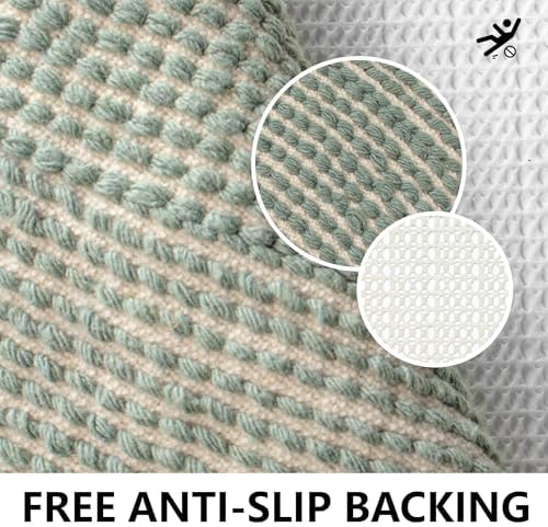 KOEXM Half Circle Boho Bathroom Rugs - Image 4