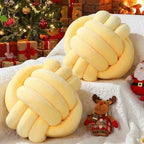 Namalu 7.87 Inches 2 Pcs Knot Pillow Decorative Throw Pillow, Light Yellow by Namalu