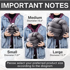 Namalu 10.6 Inches 2 Pcs Knot Pillow Decorative Throw Pillow, Dark Gray - Image 2