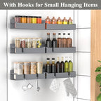HuggieGems 6 Pack Dark Grey Magnetic Spice Rack Organizer - Image 2