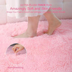 6x9 Thick Pink Shag Rug for Girls Bedroom, Soft Plush Fluffy Carpet - Image 2