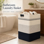 Laundry Hamper, Cotton Rope Laundry Basket - Image 3