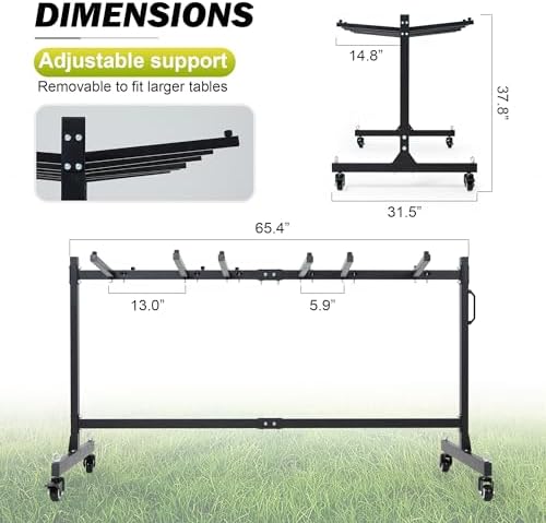 RANTILA Folding Chair Cart, Heavy Duty Chair Storage Dolly Holds 42 Chairs or - Image 2