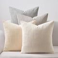 Topfinel 4 Packs Neutral Decorative Throw Pillows Covers 16x16 Inch by Topfinel