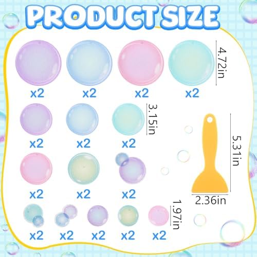 Fullhawl 30 Pcs Bubble Non Slip Bathtub Stickers Colorful Bubble Anti Slip - Image 2