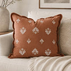 BlissBlush Throw Pillow Cover 20x20, Terracotta Velvet Decorative Pillow Cover by BlissBlush