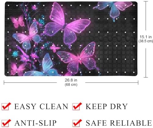 Non Slip Shower Mat Bathtub Mat 15.1x26.8 Inch, Quick Dry Bath Mat - Image 4