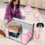 Fab totes 90L Clothes Storage, Foldable Thick Fabric Blanket Storage Bags - Image 4