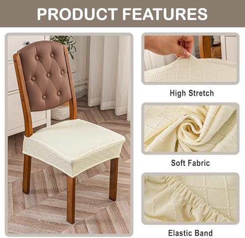 Genina Waterproof Chair Covers Set of 6, No Rear Covers - Image 4