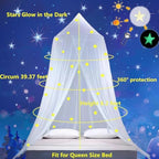 Bed Canopy for Girls Mosquito Net, Princess Bed Canopy for Girls Room Decor - Image 6
