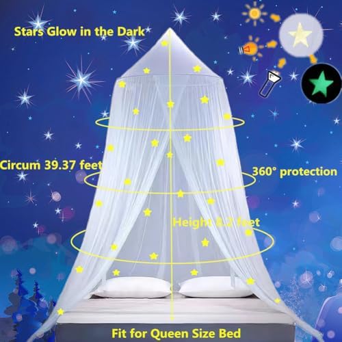 Bed Canopy for Girls Mosquito Net, Princess Bed Canopy for Girls Room Decor - Image 6
