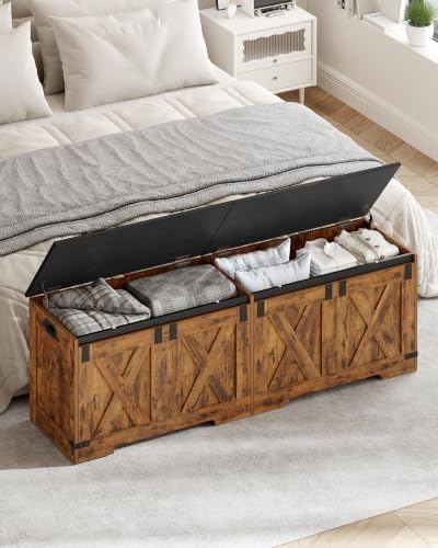 Hzuaneri 59" Farmhouse Storage Chest and Bench | 70 Gal | 330lb Seat - Image 2