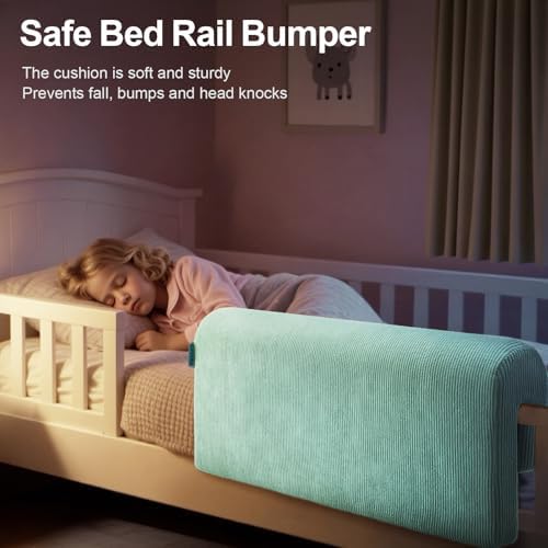 AEOCOO Bed Rail Bumpers for Toddlers, J-Shaped 3 Ft Kid Bed Bumpers - Image 2