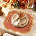Stuffygreen 100 Pcs Christmas Paper Placemats 13.4 x 12 Inch Scalloped Xmas - Image 6