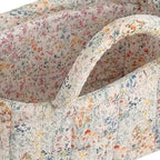Small Storage Basket Organizer, Mini Fabric Floral Storage Baskets - Image 4
