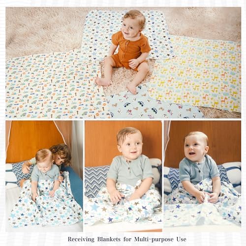 Receiving Blanket for Baby – 4 Pack – 30 inch x 30 inch – 100% Flannel Cotton - Image 4