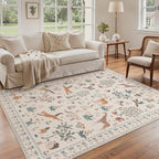BESBLEE 3X5 Area Rug for Bedroom, Washable Animal Non Slip - Image 2