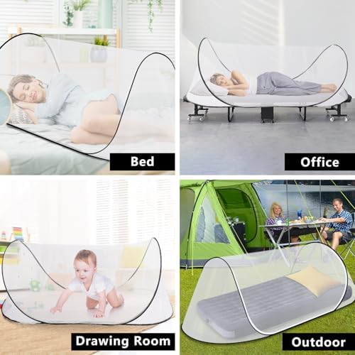 78 * 31 * 23 Inch Large Pop Up Mosquito Net, Portable Foldable Mesh Tent - Image 5